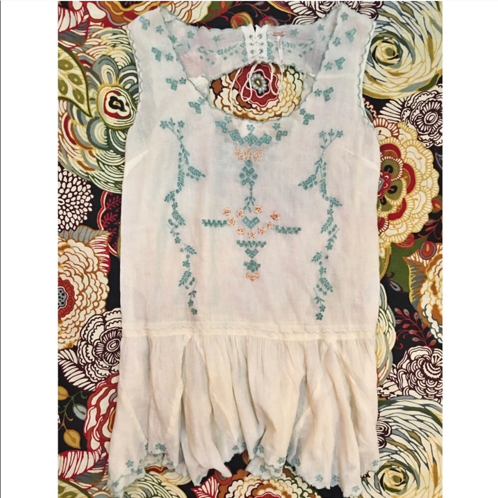 Free People embroidered tank